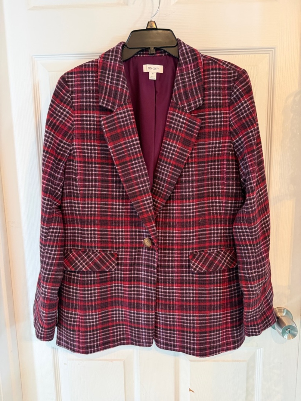Plaid Blazer. Purchased in Dec. worn once.